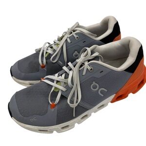 Men's ON CLOUD CLOUDFLYER size 10 Grey Orange Running Shoes Lace Up